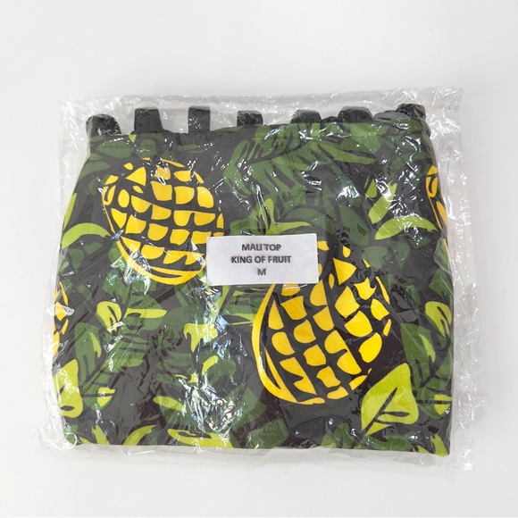 Citrine Swim Mali Bikini Top King of Fruit Pineapple Print size M - Picture 13 of 13